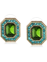 Signature 1928 Gold-Tone Octagon Button Stud Earrings