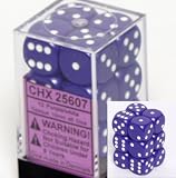 Purple Opaque 6 Sided 16mm Dice Block