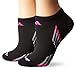 adidas Women's Climacool X III No Show Socks (2 Pack), Black/Shock Pink/Light Onyx/Onyx, One Size