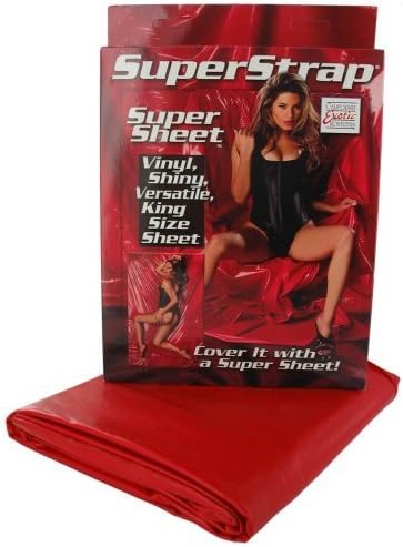 Sexy Shiny Vinyl Flat King Size Sheet Red by From repetition