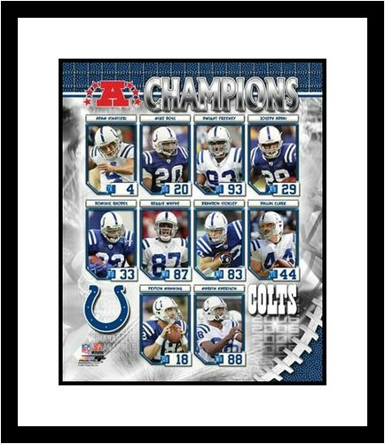 Buy 2006 AFC Champions Indianapolis Colts Framed 8x10 Photo - Team Collage by No manufacturer