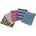 b.m.c BMC Mens 5 pc Mixed Pattern Large Pocket Square Fashion Handkerchief Accessories