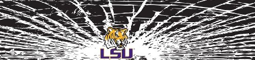 LSU Tigers Shattered Auto Visor Decal