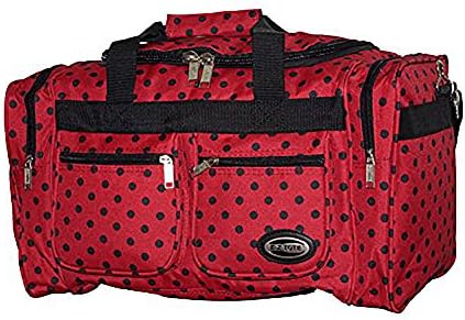 Ez Luggage Travel Gear 30" Duffel Bag Polka Dots (Red W / Black Dots)