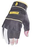 DEWALT 3-Finger Framing Work Glove With Soft Neoprene Wrist Band For Added Comfort & Easy Pull-On Tab