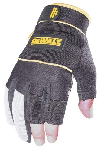 DEWALT 3-Finger Framing Work Glove With Soft Neoprene Wrist Band For Added Comfort & Easy Pull-On Tab