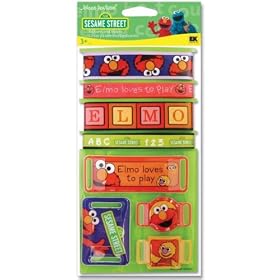 Sesame Street Ribbons & Sliders: Elmo, 4 Ribbons/4 Sliders