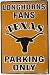 University of Texas Longhorns Fans Parking Only NCAA Tin Sign
