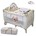 Kinder Reisebett h�henverstellbar mit Babyeinlage BEIGE