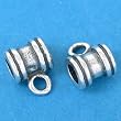 2 St. Silver Med Bali Tube Slider Jewelry Bail 3mm Hole