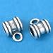 2 St. Silver Med Bali Tube Slider Jewelry Bail 3mm Hole