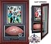 Football & 8 x 10 Photo Display Case with Mahogany Finish Frame
