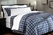 Pinzon 160-Gram Yarn-Dyed Flannel Twin Duvet Cover, Blue Plaid