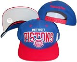 Detroit Pistons Blue/Red Two Tone Snapback Adjustable Plastic Snap Back Hat / Cap