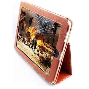 AYL Genuine Leather Case Folio with 3-in-1 built-in Stand for Apple Ipad Tablet/wifi 3G Model 16gb, 32gb, 64gb (Brown)