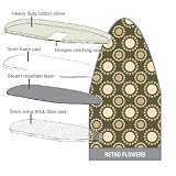 Ironing Board Cover & Pad One-Piece Heavy (49x18) Retro - Polder #IBC-9549-462