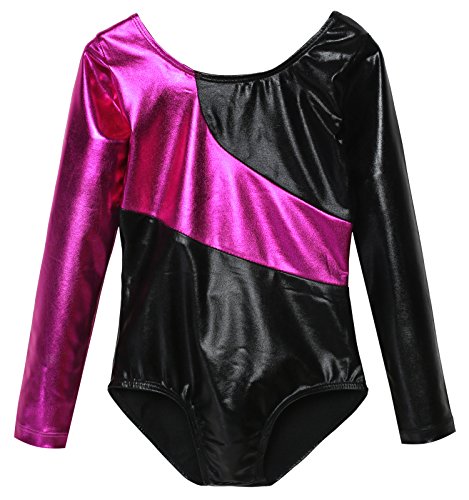 Arshiner Camisole Sparkle Long Sleeve Gymnastics Leotard for Girls