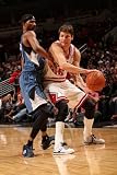 Minnesota Timberwolves v Chicago Bulls: Kyle Korver and Corey Brewer Photographic Poster Print by Ray Amati, 28x42