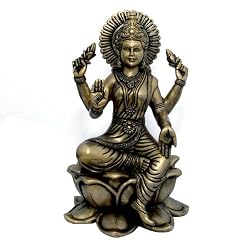 Hindu Goddess Lakshmi Sculptures Brass Figurines for Home Temple Mandir