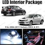 White LED Lights Interior Package for Subaru WRX STi (6 Pieces)