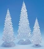 3-piece Icy Crystal Led Color Changing Lighted Christmas Trees 12.5"