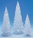 3-Piece Icy Crystal Battery Operated Lighted LED Color Changing Christmas Trees