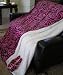 Super Soft Queen Faux Fur / Micro Fiber Reversible Blanket / Bedspread / Throw - Zebra Pink
