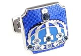 Blue Royal Crystal Jewels Crown Cufflinks Cuff Links