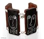 Cedar bracelet, 'Long Quizzical Face' 2" W 7.1" L