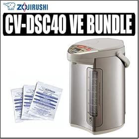 Zojirushi CV DSC40 Ve Hybrid Water Boiler and Warmer Stainless Steel W Zojirushi ADC 05 Pot Cleaner Zojirushi CV-DSC40 Ve Hybrid Water Boiler and Warmer Stainless Steel W Zojirushi ADC-05 Pot Cleaner