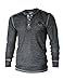 Xzavier Men's Acid Wash Burnout Slim & Thin Thermal Henley
