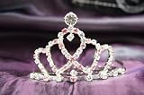 New Beautiful Bridal Wedding Tiara Crown with Pink Crystal DH14857