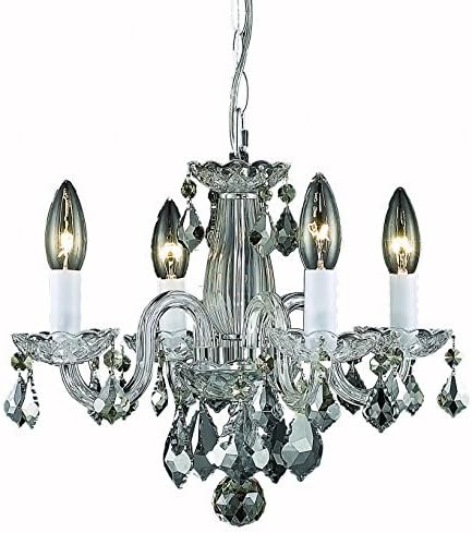 Elegant Lighting Rococo Chandelier, Crystal Clear by Crystal Lighting