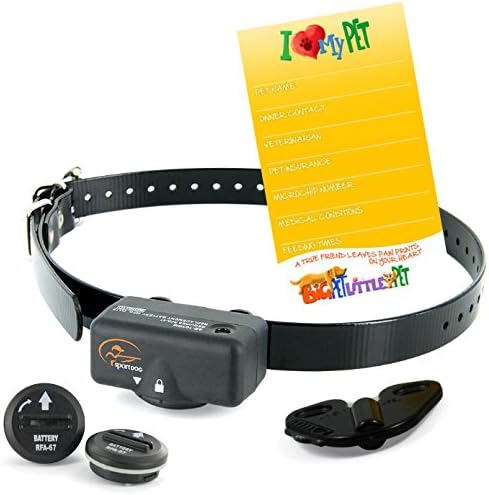 SportDOG NoBark 6 Standard Bark Control Collar SBC-6 Bundle; Includes Free Battery and Free Pet Emergency Contact Information Magnet