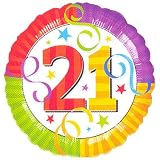 Aged Foil Message Balloons | 21st Birthday Perfection Foil