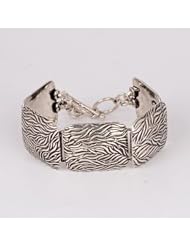 925 Sterling Silver Oxidized Handmade Designer Ethnic Look New Fashion Bangle Bracelet Jewelry