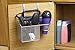 Home Basics Steel Over Door Bathroom Hair Care & Hot Styling Tool Organizer Storage Basket for Hair Dryer, Flat Irons, Curling Wands, Hair Straighteners, Silver