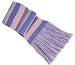 Handmade Alpaca Natural Fiber Scarf - Lilac and Pink Sorbet Stripes (Extra Long Fringes)