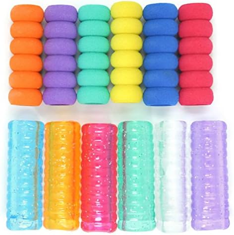 The Pens &amp; Pencils Grips Rubber 6Pcs. and Foam 6Pcs., with Mini Eraser 2pcs.