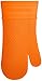 Rachael Ray Silicone Kitchen Oven Mitt with Quilted Cotton Liner, Orange