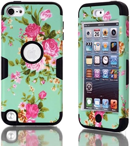 iPod Touch 5,Canica#02 Touch 5 cases,Case for Touch 5 Case 3in1 Beautiful Flowers Picture Hybrid Cover Case Suitable Fit For iPod Touch 5th Generation 002