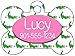 Cute Alligators Pet Id Dog Tag Personalized w/ Name & Number (Pink)