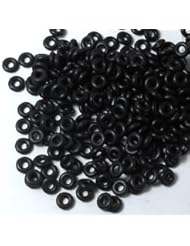 500 Stop Beads Inserts Black Rubber Donut Spacers Fits European Charm Bracelets Clip Over Stoppers Wholesale Lot Jewelers’ Pack