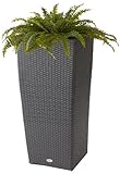 IMAGE OF DMC Products 40-Inch Square Resin Wicker Vista Planter