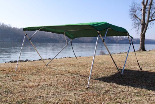 New Green Vortex Pontoon / Deck Boat 4 Bow Bimini 