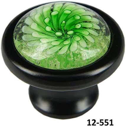 12pcs 12-551-15 Diameter 37mm Handmade Multicolour Craft Glass Cabinet Knobs Home Decor Cupboards Drawers Pulls Handles Modern Furnitures Exquisite Unique Hardwares Fittings
