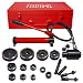 Red 15 Ton Hydraulic Punch Press w/ 6 Piece Tool Kit