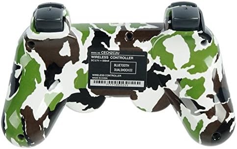 Eachgo Sony PS3 Camo Bluetooth Wireless Gamepads Double Vibration Controller Remote Console(camo green+brown+white+black)