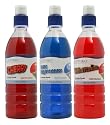 Victorio 3-Flavor Pack Shaved Ice/Snow Cone Syrups, Cherry, Blue Raspberry, Watermelon