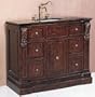 Upperclass Furniture P5440-03A-C Sink Chest- White Under Mount Sink- 3Cm Black Granite Counter Top